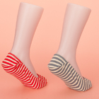 Bande grige/rosse non slittano i calzini invisibili nessun calzini della fodera di manifestazione con buona elasticità